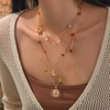 Layered Crystal Sun Necklace Boho Hippie Summer Beach Necklace Boho