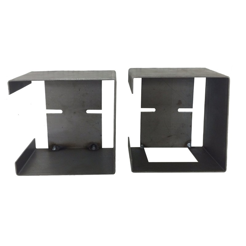 LIBRA Set of Steel Trailer Square Tail Light Mounting Boxes