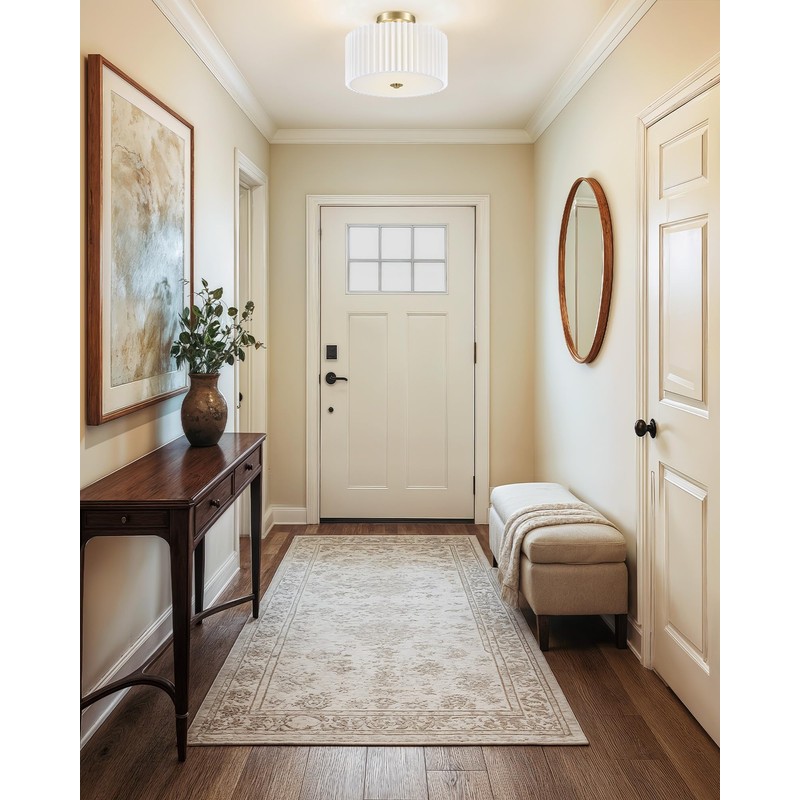 VONLUCE Semi Flush Mount Ceiling Light, 12.2" Ceiling Light Fixture