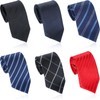 Janmercy 6 Pcs Clip on Tie for Men Clip on