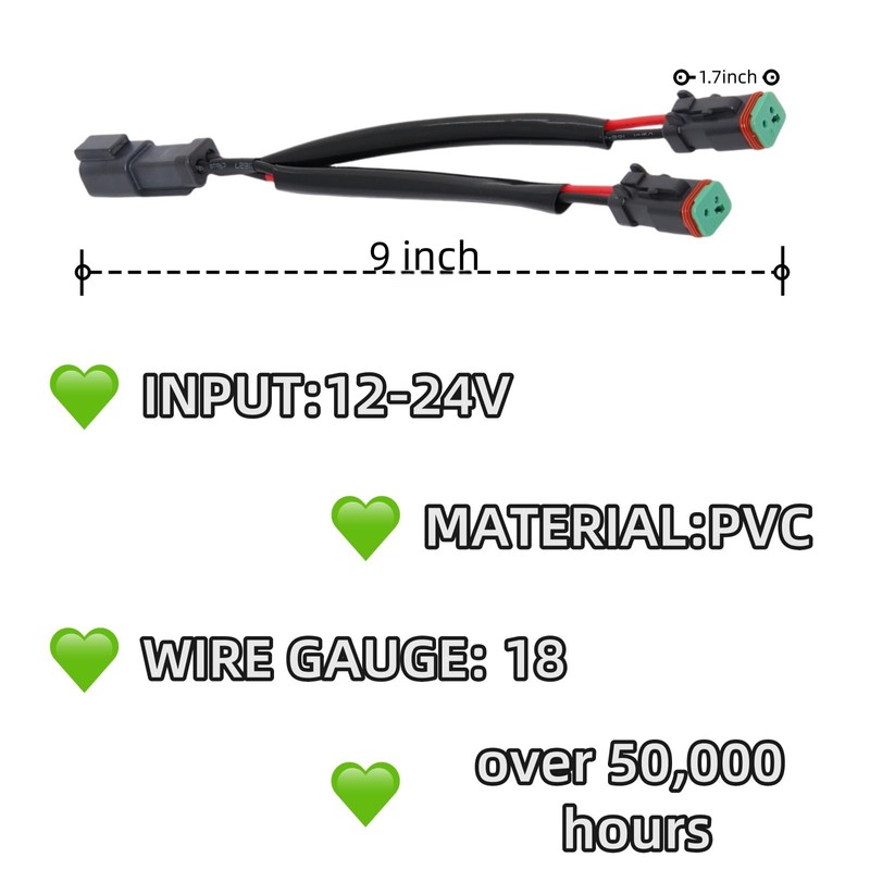 Viclaakesi Deutsch DT DTP 2 Pin Wiring Harness Adapters Connectors