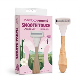 Award-Winning Bamboovement Smooth Touch Women’s Razor – Eco Bamboo Handle, 5 Swedish Steel Blades & 96% Bio-Based Flexible Head – Premium Refillable Eco-Shave (1 Handle, 1 Blade)