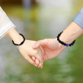 Uloveido Womens Pisces Bracelets, 8mm Anxiety Healing Yoga Beads Bracelet Bangle with Mustard Seed Charms 12 Zodiac Jewelry Y963 (Pisces-Woman)