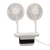 White Desktop Screen Fan with Adjusting Clip 3 Gear 360°