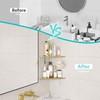 Qeke 10" Bathroom Corner Shelf, 2 Pack Recessed Shower Shelf