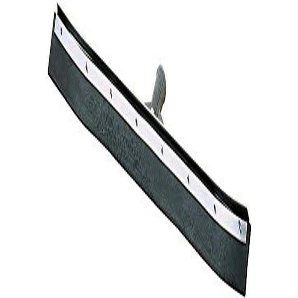 Carlisle FoodService Products 36336C00 Curved End Rubber Squeegee with Metal Frame, 30" Diameter, Black