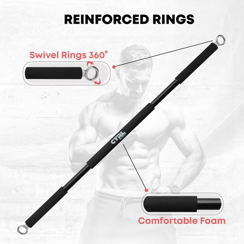 Full Workout Resistance Bar for Exercise, Squat, Biceps, Triceps, Shoulders,