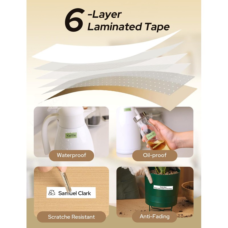 MakeID L1-C Label Maker Tape, 9mm x 4m (0.35" x
