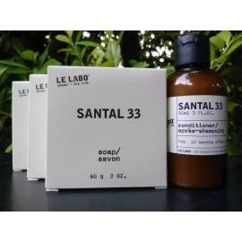 LE LABO SANTAL 33 BAR SOAP LOT OF 3 EACH 2oz + CONDITIONER 3 OZ