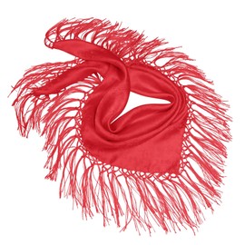Silk cloth dirndl costume cloth light red 75 x 75 cm dirndl cloth silk fringe cloth for traditional costume silk scarf light red with fringes shoulder scarf red silk clouth high quality, red