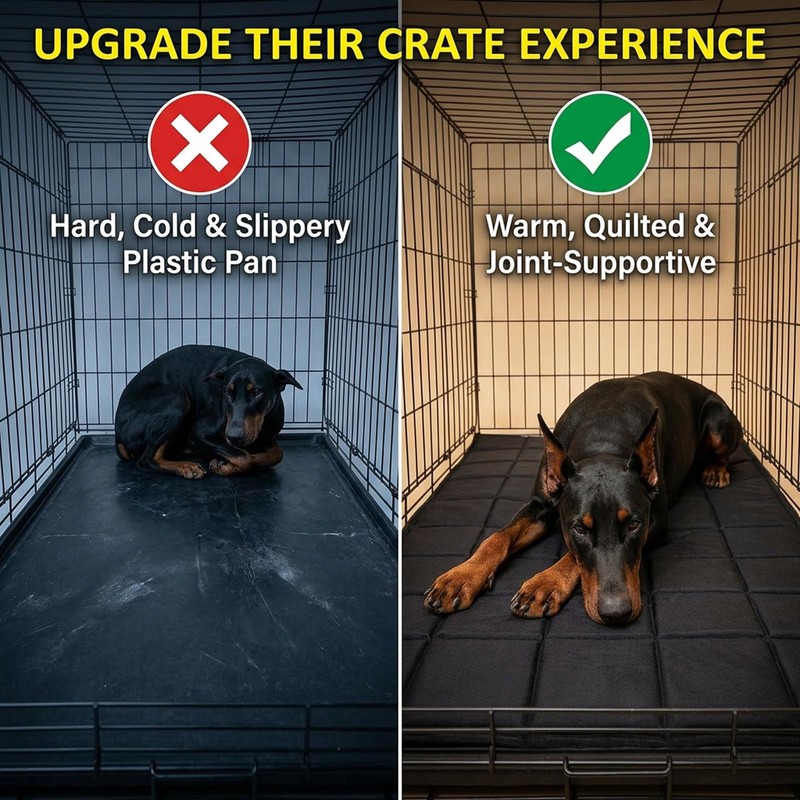 Drounphi Chew Proof Dog Crate Pad – Indestructible Durable Crate