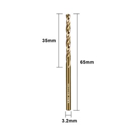 SALI Cobalt Drill Bit Set 20Pcs 3.2mm M35 High Speed Steel Jobber Drill Bit Kit (HSS) Twist Drill Bits for Hardened Metal, Stainless Steel, Cast Iron, Wood and Plastic, with Index Storage Case