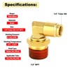 ZYINING 2PCS Brass Air Fittings Elbow, 1/4" Tube OD x