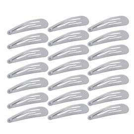 MOTANAR 50 Pack of Snap Hair Clips Hair Barrettes for Kids, Girls and Women, 50 mm (White)