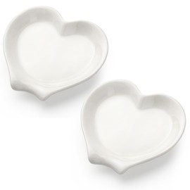 Spoon Rest Set of 2 Ceramic Kitchen Spoon Holders (White)