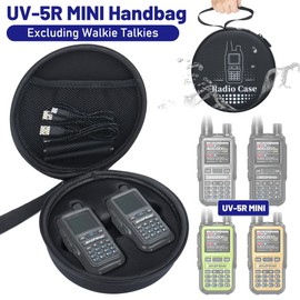 UV-5R MINI Ham Radio Carrying Case Walkie Talkie Case Holder Handheld Ham Radios Hard Storage Carrying Case Compatible UV-5R MINI 5R and Radio Accessories(Bag Only)