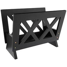 Frenchi Home Furnishing Contemporary Magazine Rack, Black