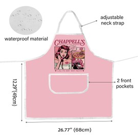 JTOUK Midwest Princess Kitchen Apron Princess Cowgirl Gift Music Lover Gift for Singer Fans (Midwest Apron EU)