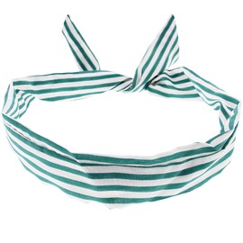Topkids Accessories Pattern Wire Headbands for Women's Hair, Girls Headbands Hair Bands for Women Hair Accessories for Women Head Bands Adult Women Women's Fashion Headbands (Jade Green Stripe)
