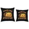 Taco Cat Mexican Cat Lover Cinco de Mayo Throw Pillow