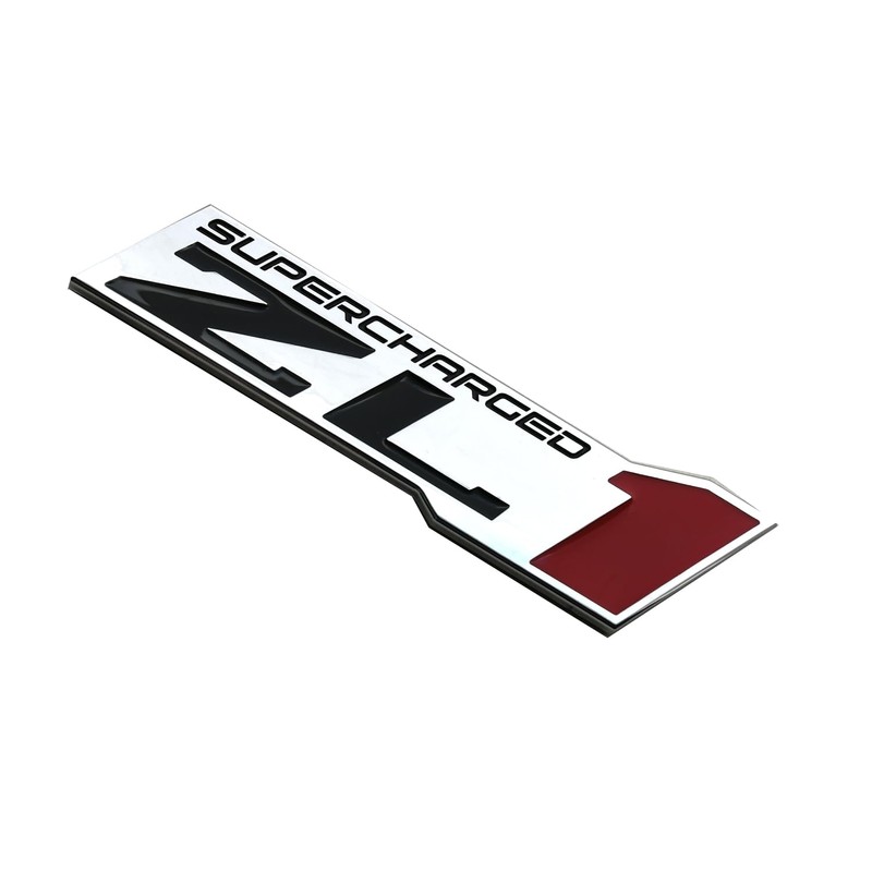 2pcs ZL1 Supercharged Emblem Engine Hood Badge Decal Replacement for
