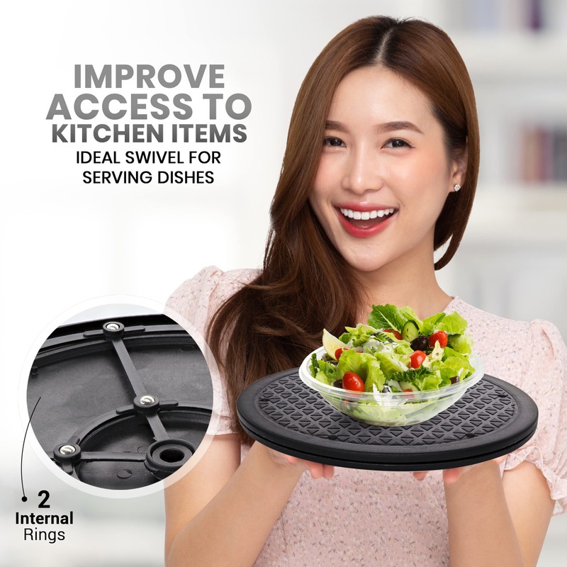 10 Inch Lazy Susan Turntable Organizer, Non Skid Large Lazy