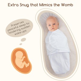 PHF 100% Cotton Baby Swaddle Sleep Sacks for Newborn, 3 Pack Baby Swaddles 0-3 Months for Baby Girls, Swaddle Sack Easy Adjustable, Baby Swaddle Blanket Wrap, Baby Essentials (White&Grey&Pink)