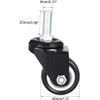 GXYY uoboeuq 1.5 Inch Swivel Caster Wheels PU 360 Degree