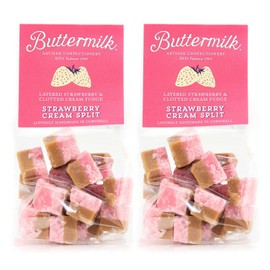 Buttermilk Strawberry Cream Split Fudge 175g - Pack of 2