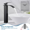 Airuida Vessel Sink Faucet Oil Rubbed Bronze Tall Waterfall Bathroom