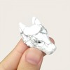 Sunshcat Natural White Howlite Turquoise Pocket Wolf Head Crystals and