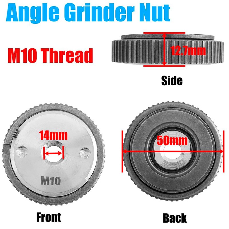 Yakamoz M10 Grinder Nut, Self-Locking Quick Release Fast Locking Nut