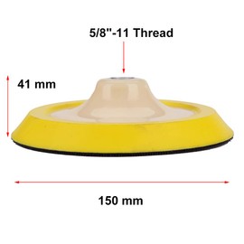 Ouya 2PCS 6 Inch Backing Plate 5/8"-11 Thread Polishing Buffing Pads for Rotary Polishing Machine