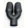 Dual Exhaust Tip 2.50 In Inlet Dual 3.50 Outlets 10.00