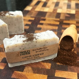 Wild Herb Soap Co. LLC FRESH COFFEE SCRUB NATURAL ORGANIC SOAP BAR | Naturally Exfoliate | Wild Herb