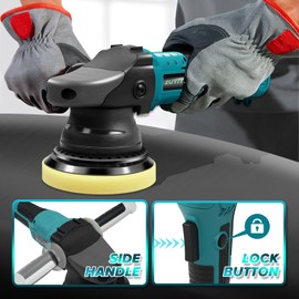 ZUYIYI Cordless Buffer Polisher for Makita 18V BL Battery, 5 Inch Orbital Polisher, 3 Variable Speed, Car Buffer Waxer Kit for Car Boat Detailing, Polishing, Scratch Removing (NO Battery Included)