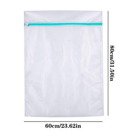 metagio Pack of 2 Laundry Bags, Extra Large Laundry Net with Zip for Washing Machine, Particularly Durable with Reliable Closure, for Curtains, Coats, Sweaters, Bed Linen, 60 x 80 cm