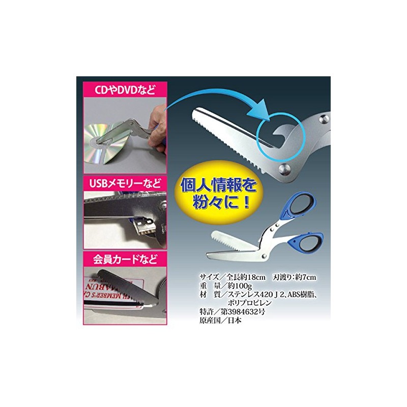 ds-1677167 Shredder Scissors Total Length: Approx. 7.1 inches (18 cm),