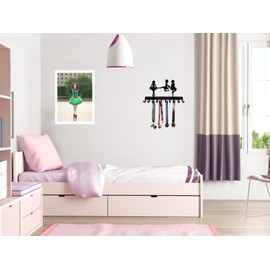 Irish Dance Trio of Dancers Sports Medal Hanger Display - 14.5 inches with 10 Hooks - Made in The USA