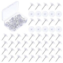 Push Tacks Fashionable Push Pins Pull Pins No Residue Pins Transparent 100 Pieces Pin Hook Push Pin Style Picture Hook Picture Hanging Nail Frame Fastener Decorative Nail Antique for Fixing Sofa Shoes Door Calendar Board Bulletin Board Crafts Map Photo D