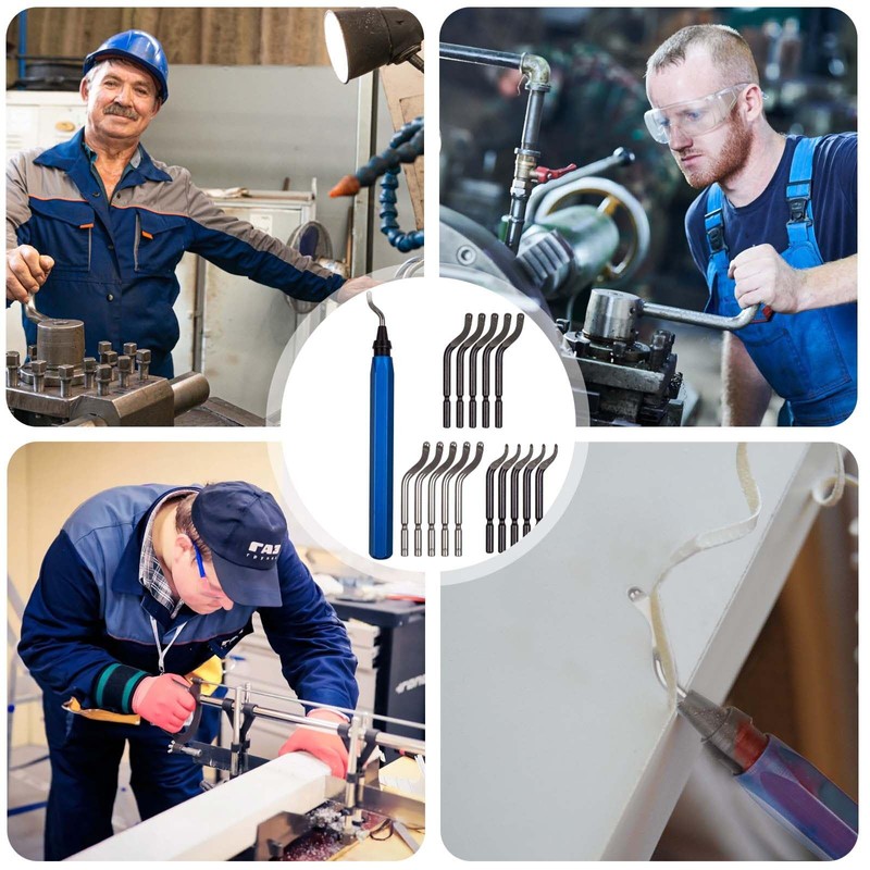 Universal Deburring Tool, 15-Piece Replacement and 5 Diamond File Set,