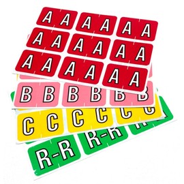 Barkley ABKM, BRPK Color Code Starter Kit. Colors are Bright, 1" x 1-1/2" Mylar Covered. Recipe Box with Sheet Labels and A-Z Index. Refill Labels are Very Inexpensive.
