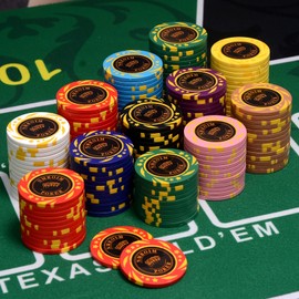 Nmroim 13.5 Grams Clay Poker Chips Blank Chips Casino Poker Chips 40mm Large Chips Pack of 50 Pieces (H Yellow)