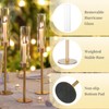 Hewory Gold Tall Hurricane Candlestick Holders: 6Pcs Brass Taper Candle