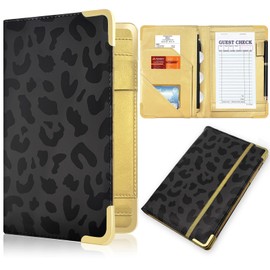 YeeCASE Server Book, Painted Server Books for Waitress, Durable Leather Waitess Book with Zipper Pocket,Server Manual Checkbook Fits Server Apron