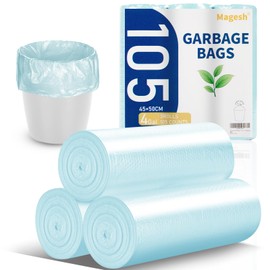 Magesh 105 Blue 4 Gallon Trash Bags, 45x50cm, 105 Count