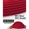 Short Fisherman Beanie for Men Women, Wool Knit Cuff Warm