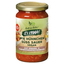 biozentrale it´s veggie! Wie Hühnchen Süß-Sauer 350 g | Auf Erbsen- und Fababohnenproteinbasis | Proteinquelle | vegan | schnell & einfach zubereitet