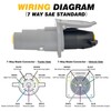 PKDOAX 7 Pin Trailer Plug 12V, Trailer Side Male End