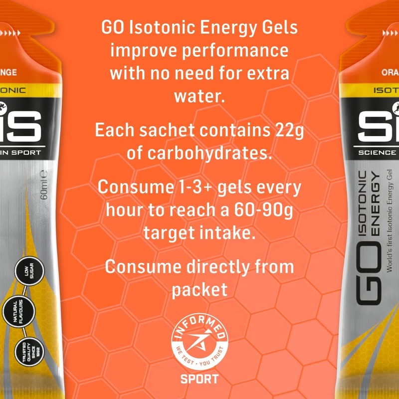 Science In Sport GO Isotonic Energy Gels, Running Gels with